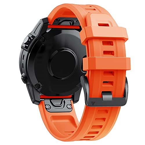 MGTCAR 22 x 26 mm Silikon-Uhrenarmband für Garmin Fenix 6X 6 Pro 7X 7 5 5X 3 3HR 945 Smartwatch-Armband, Schnellverschluss-Armband, 26mm Fenix 5X 5XPlus, Achat von MGTCAR