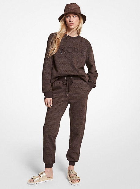 MK Jogginghose Aus Baumwoll-Terry Mit Logo - Braun - Michael Kors von MICHAEL Michael Kors