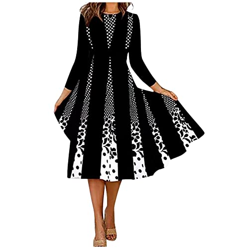 Italienische Kleider, Italienische Kleider Damen Festlich Elegant Abendkleider Damen Kleider Elegant Festlich Leinen Abendkleid Kurz Glitzer Süße Für Mollige Frauen Abend Kleider (Schwarz-1,6XL) von MICKURY