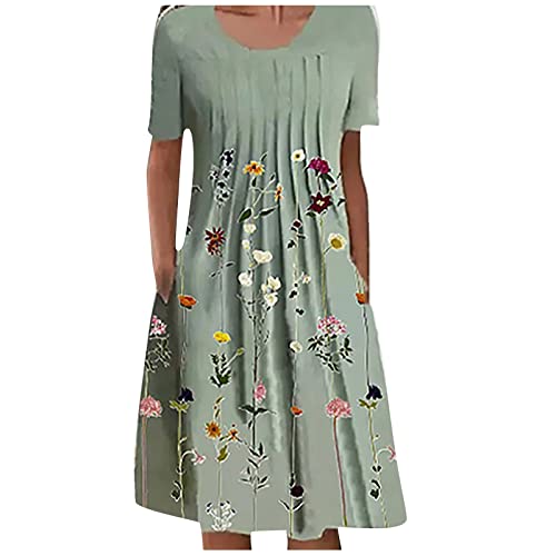 MICKURY sexy Kleider Damen,Kleid smaragdgrün,Kleid Babybauch Shooting,Standesamt Kleid,brautkleid Langarm,Wollrock,Sommerkleider online,Kleid mit Lochstickerei(Grün-b,XL) von MICKURY