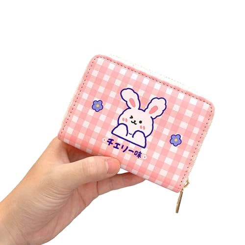 MIEDEON 2 Pack Geldbörse Cartoon Kartentasche Niedlich Münztaschen Klein Aufbewahrungstasche Geldtasche Süß Kartentasche (Rosa,4.3X3.5In) von MIEDEON