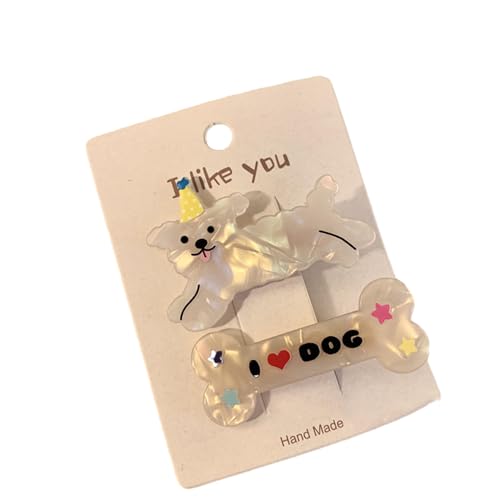 MIEDEON 2er Set Kreative Haar-Clips Cartoon Welpe Haarklammer Süß Haarclips Kinder Haarschmuck Niedlich Geschenk (OneSize,C) von MIEDEON