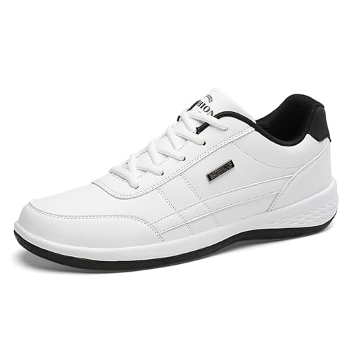 MIEHUIAI Herren Orthopädische Ergonomische Schmerzlinderungs Komfortschuhe Outdoor Turnschuhe Sneakers Freizeitschuhe Orthoback Schuhe(8001 Weiß,45EU) von MIEHUIAI