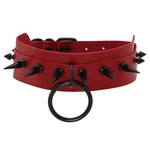 MILAKOO Halloween Cosplay Kostüm Damen Punk Leder Choker Kragen Halskette mit Verstellbarer Größe von MILAKOO