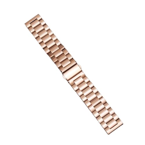 MILNBJK Jeniko Edelstahl-Uhrenarmband, 16 mm, 18 mm, 20 mm, 22 mm, 24 mm, Schnellverschluss, massives Metall, Silber, Schwarz, Gold, Rosenarmbänder (Color : Rose Gold, Size : 16mm) von MILNBJK