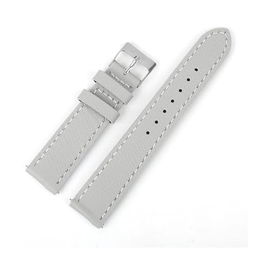 MILNBJK Jeniko Handgefertigtes Palmenmuster Echtleder Herren Armband 20mm 22mm Armband For Antike Uhr(Color:Light gray,Size:20mm) von MILNBJK