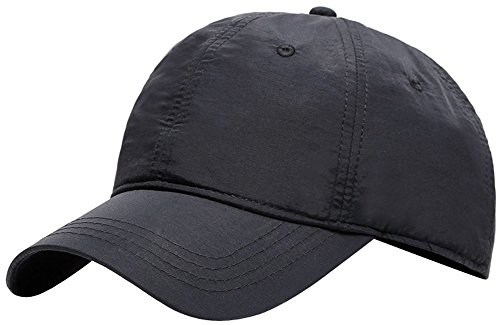 MINAKOLIFE Herren Damen Sonnenhut Erreicht Baseball Cap Atmungsaktiv Anti UV wasserdichte Outdoor Schnell Trocknend Hüte (Schwarz) von MINAKOLIFE