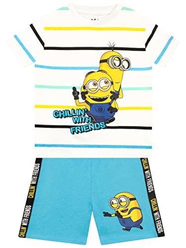 MINIONS Jungen T-Shirt und Shorts Set Blau 122 von MINIONS