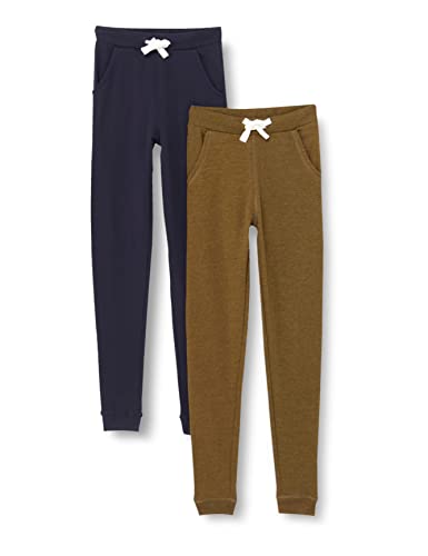 MINYMO Boy's Basic 36-Sweat Pant (2-Pack) Sweatpants, Dark Olive, 128 von MINYMO