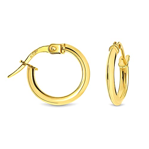 Miore Schmuck für Damen, klassische Kreolen, rund, 14 Karat Gelbgold, 585 Gold, Gold von MIORE