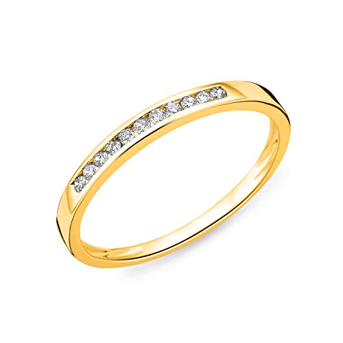 Miore Ring Damen Ewigkeitsring Gelbgold 9 Karat / 375 Gold Diamant Brillianten 0.10 ct von MIORE