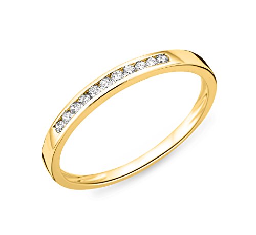 MIORE Ring Damen Ewigkeitsring Gelbgold 9 Karat / 375 Gold Diamant Brillianten 0.10 ct von MIORE