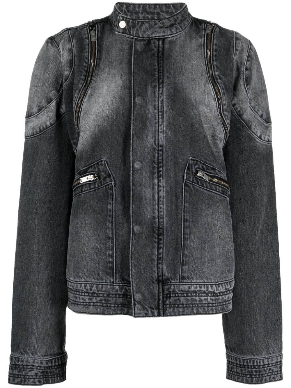 MISBHV Downtown LA Bikerjacke im Jeans-Look - Grau von MISBHV