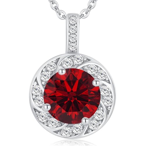 MISUMOR Kette Damen 925 Silber Halskette mit Zirkonia Anhänger Schmuck Damen Geschenke für Frauen, Freundin, Mama, Frau Geburtstag Muttertags Weihnachten Valentinstag von MISUMOR