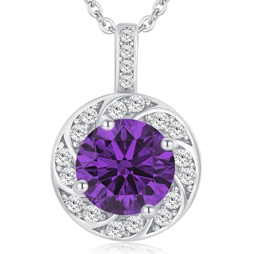 MISUMOR Kette Damen 925 Silber Halskette mit Zirkonia Anhänger Schmuck Damen Geschenke für Frauen, Freundin, Mama, Frau Geburtstag Muttertags Weihnachten Valentinstag von MISUMOR