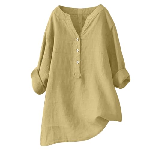 MJIQING Sale Angebote Musselin Bluse Damen, Leinenbluse Damen Sommer Langarm Große Größen Hemdbluse Blusenkleid Leinen Elegant Longbluse Blusenshirt Bügelfrei Schwarz Mittelalter Tuniken Damenblusen MJIQING Sale Angebote Musselin Bluse Damen, Leinenbluse Damen Sommer Langarm Große Größen Hemdbluse Blusenkleid Leinen Elegant Longbluse Blusenshirt Bügelfrei Schwarz Mittelalter Tuniken Damenblusen von MJIQING