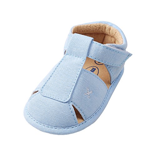 MK MATT KEELY Baby Jungen Weiche Sohle Sandalen Kleinkind Anti-Rutsch Sommer Krippe Schuhe,Blau,0-6 Monate von MK MATT KEELY