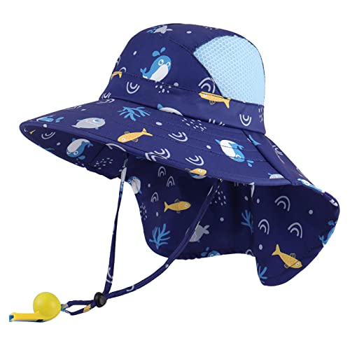 MK MATT KEELY Sonnenhut Kinder UV Schutz 50+ Jungen Schirmmütze Sommer mit Breiter Krempe für 3-12 Jahre von MK MATT KEELY