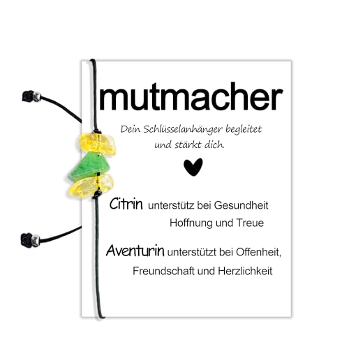 MKISHINE Karte Geschenk Kristall Armband für Mutmacher Motivations Postkarte Support Steine Mutmacher Geschenk Aufmuntern Krebs Krebskämpfer Sternenmama Lieblingsmensch Beste Freundin Herzensmensch von MKISHINE