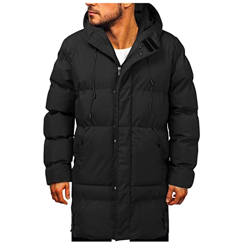 Jacke Herren Winter Sale Wintermantel Loose Fit Softshelljacke Daunenjacke Daunenmantel Pufferjacke Winddicht Kapuzenpullover Winterjacke Full Zip Thermojacke Herrenjacke Gefütterte Funktionjacke von MKIU9