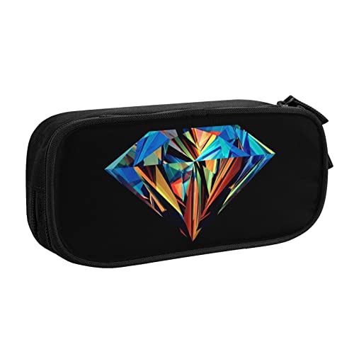 Galaxy Diamond Federmäppchen für Mädchen und Jungen, großes Fassungsvermögen, doppellagiges Stifteetui & Make-up-Tasche für Studenten, Künstler, Schule, Büro, College, Schwarz , Einheitsgröße, von MKNAZ