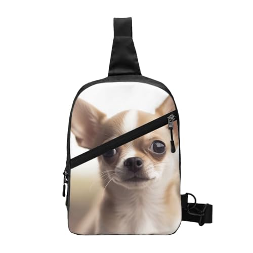 Lustige faltbare Umhängetasche mit Chihuahua-Druck, leicht, lässig, Schultertasche, Wanderrucksack für Herren, Damen, Kinder, Schwarz , Einheitsgröße, Wanderrucksack Lustige faltbare Umhängetasche mit Chihuahua-Druck, leicht, lässig, Schultertasche, Wanderrucksack für Herren, Damen, Kinder, Schwarz , Einheitsgröße, Wanderrucksack von MKNAZ