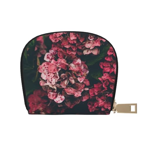 MKNAZ Rose bedrucktes Leder Kreditkartenetui Brieftasche für Männer Frauen | Kartenetui Organizer Tasche mit Reißverschluss, Dreieckige Blume, Einheitsgröße, Kartenhalter von MKNAZ