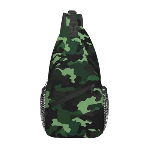 MKNAZ Umhängetasche für Herren und Damen, Camouflage, bedruckt, leicht, für Schule, Wandern, Radfahren, Reisen, Schwarz , Einheitsgröße MKNAZ Umhängetasche für Herren und Damen, Camouflage, bedruckt, leicht, für Schule, Wandern, Radfahren, Reisen, Schwarz , Einheitsgröße von MKNAZ