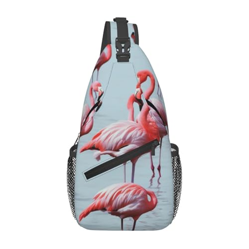 Schöne lustige Flamingo-bedruckte Schultertasche für Herren und Damen, leichte Umhängetasche für Schule, Wandern, Radfahren, Reisen, Schwarz , Einheitsgröße, Wanderrucksack Schöne lustige Flamingo-bedruckte Schultertasche für Herren und Damen, leichte Umhängetasche für Schule, Wandern, Radfahren, Reisen, Schwarz , Einheitsgröße, Wanderrucksack von MKNAZ