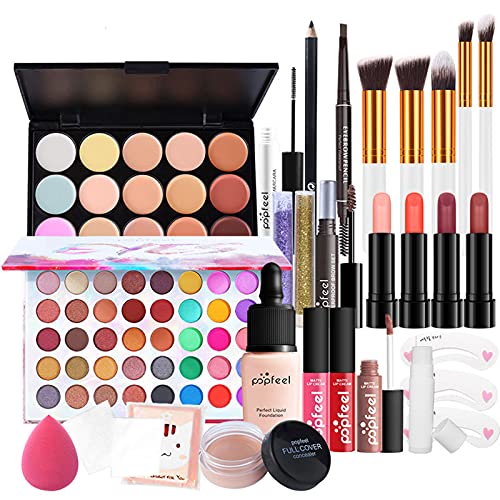 26St Schminkkasten Make-Up Set, Professionelles Kosmetische Schmink Set mit Lidschatten Lippengloss Rouge Concealer Usw, Multifunktions Kosmetik Produkte Set für Teenager-Mädchen Frauen#3 von MKNZOME