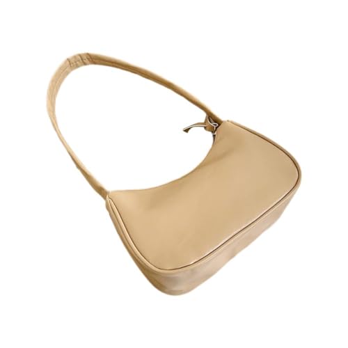 MLEHN Unterarmtasche im Retro-Stil, weiches PU-Leder, für Damen, Vintage, Unterarm-Schultertasche, Tragegriff oben, klein, leger, khaki, Einheitsgröße von MLEHN