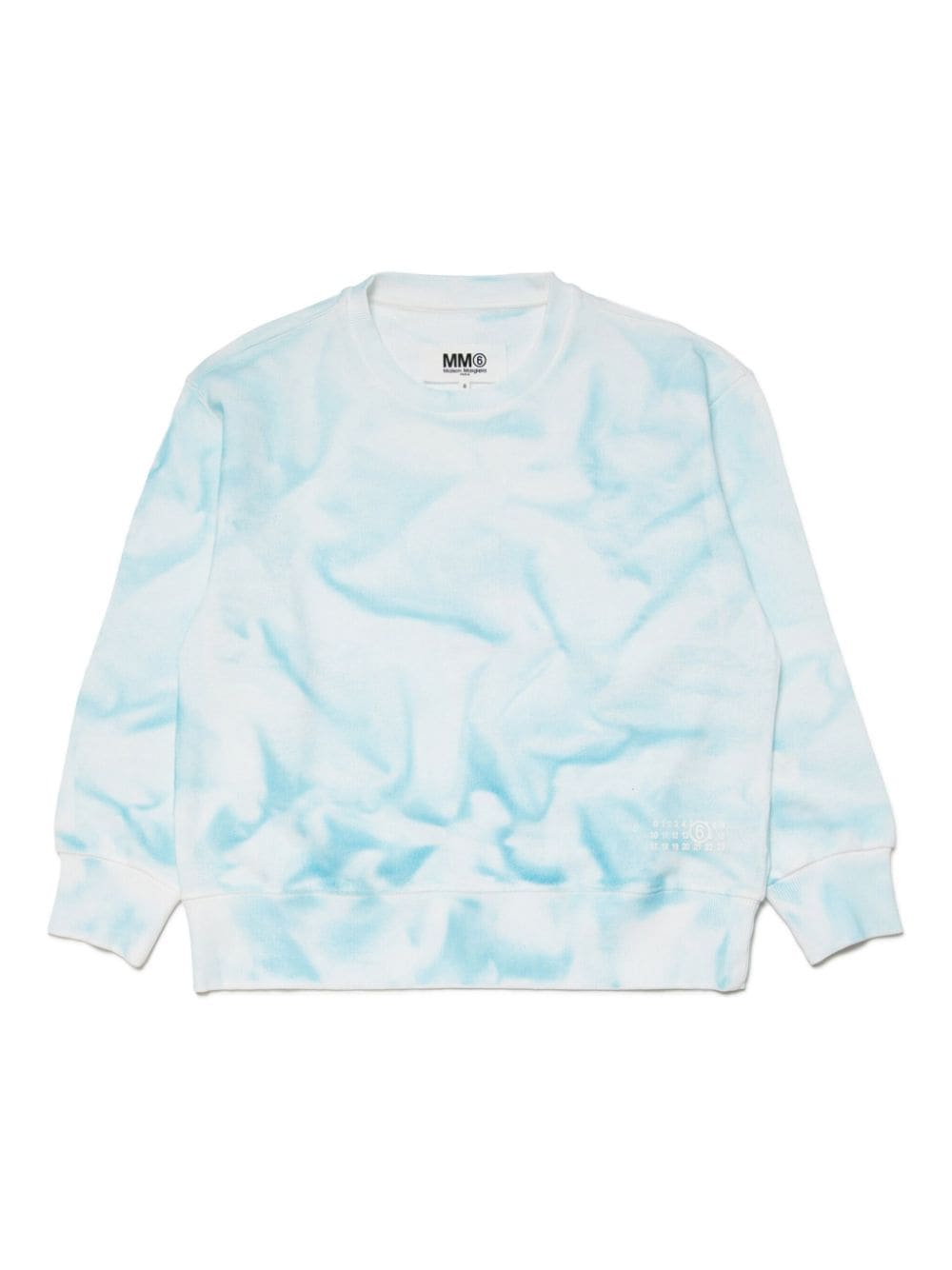 MM6 Maison Margiela Kids Sweatshirt mit Marmor-Print - Blau von MM6 Maison Margiela Kids