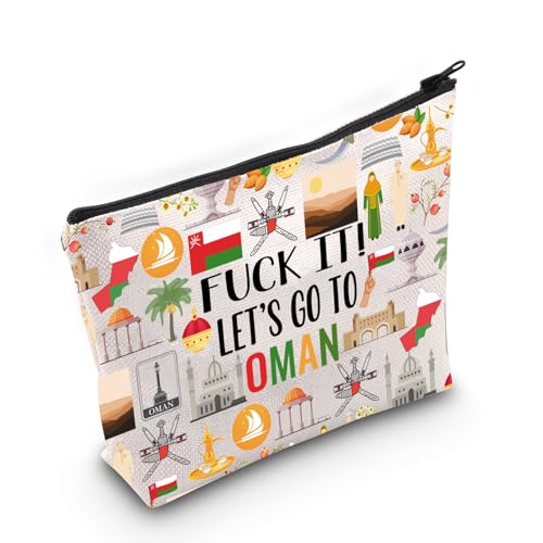 Oman Kosmetiktasche Oman Reisegeschenk Oman Reisetasche Mädchen Reise nach Oman Geschenk für sie, Oman, Medium Oman Kosmetiktasche Oman Reisegeschenk Oman Reisetasche Mädchen Reise nach Oman Geschenk für sie, Oman, Medium von MNIGIU