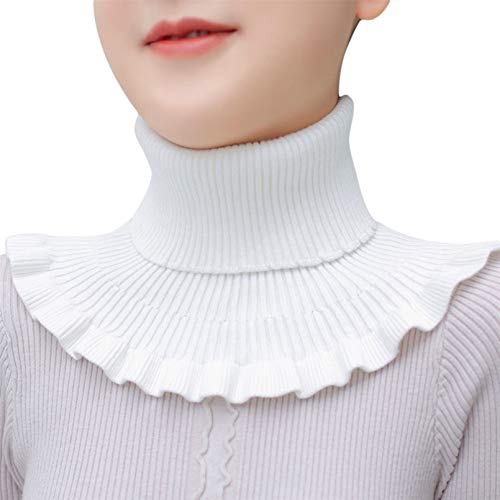 MNSYD Gestrickter Fake Collar Sweater Hoodie High Neck Mock Collar Abnehmbarer Rollkragenpullover für Damen Mädchen Kleidung Zubehör,White MNSYD Gestrickter Fake Collar Sweater Hoodie High Neck Mock Collar Abnehmbarer Rollkragenpullover für Damen Mädchen Kleidung Zubehör,White von MNSYD