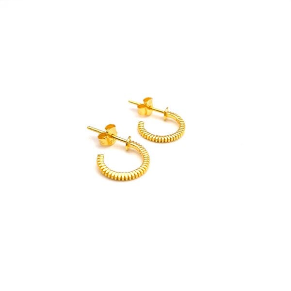 MOANINA Ohrringe Hoops Maria - 925 Silber/18k Gold Vermeil von MOANINA