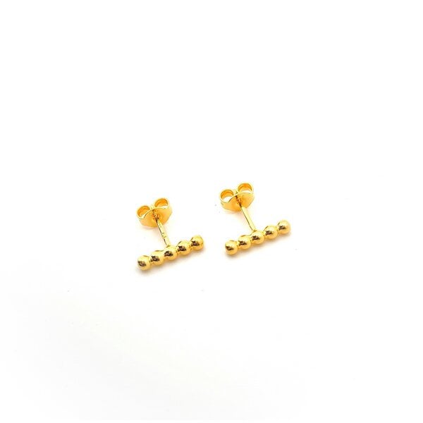 MOANINA Ohrringe Santo Minimal Studs - 925 Silber/18k Gold Vermeil von MOANINA