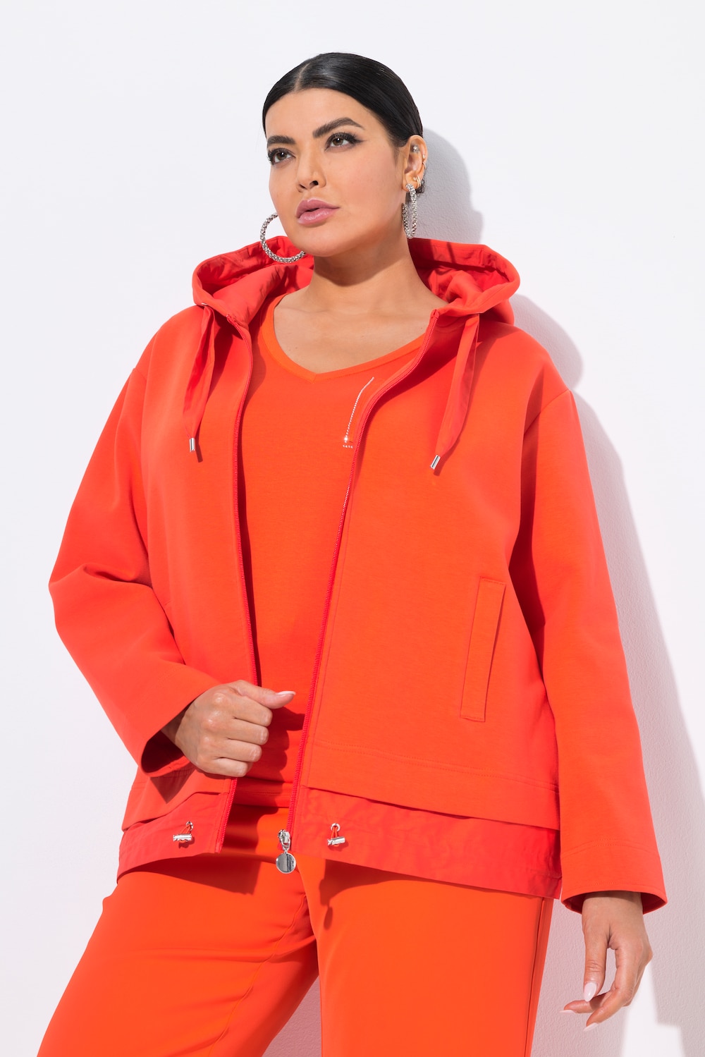 Große Größen Kapuzenjacke, Damen, rot, Größe: 62/64, Baumwolle/Polyester, Ulla Popken Große Größen Kapuzenjacke, Damen, rot, Größe: 62/64, Baumwolle/Polyester, Ulla Popken von MODERN VIEW