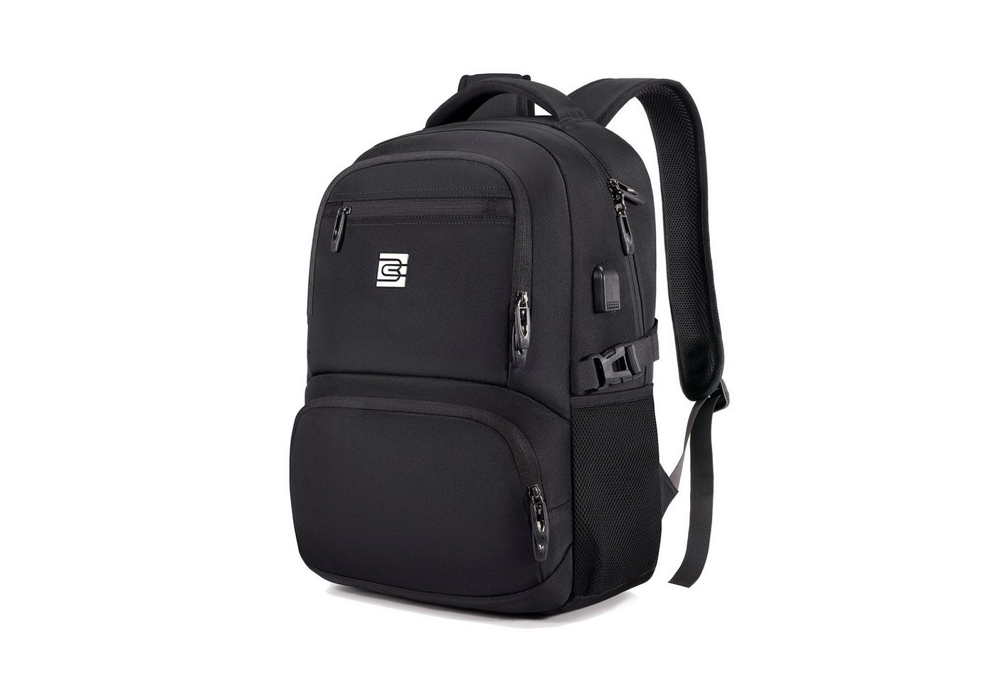 MODFU Laptoprucksack Laptop Rucksack Rucksäcke Schulrucksack Wasserbeständig Laptoptasche (Laptop Notebook Tasche Schule Uni Rucksack, mit USB-Lade-Anschluss, Anti-Diebstahl, Backpack mit Laptopfach), Herren Damen Jungen Teenager Freizeit Arbeit Business Reisen von MODFU