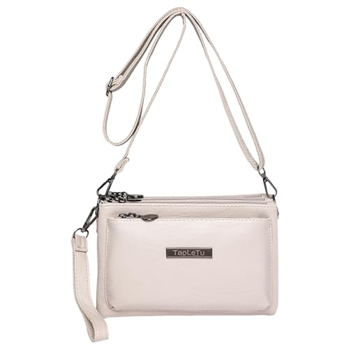 MODSGUE Frauen Umhängetasche Mode Muster Einfache Layered Praktische Handtasche Messenger Tasche Herren Taschen Männer Umhänge (White, One Size) von MODSGUE