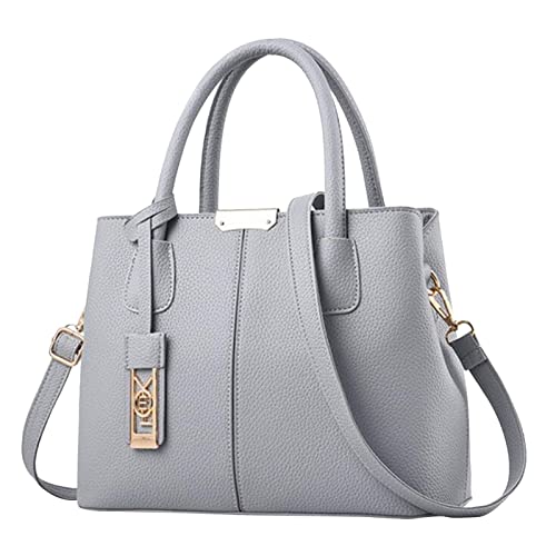 MODSGUE Mode Handtasche Einfache Tasche Große Kapazität Eine Schulter Frauen Tasche Nylon Damen Umhängetaschen Für Damen (Grey, One Size) von MODSGUE