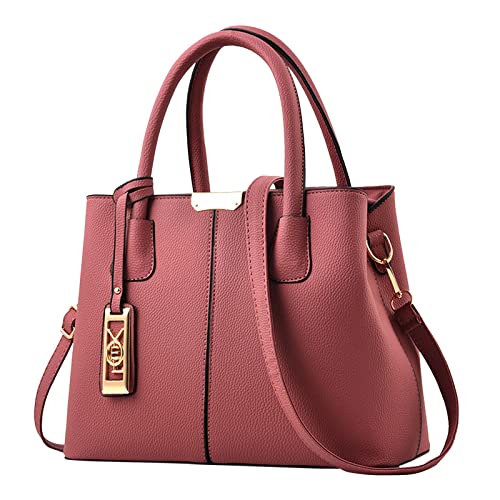 MODSGUE Mode Handtasche Einfache Tasche Große Kapazität Eine Schulter Frauen Tasche Nylon Damen Umhängetaschen Für Damen (Pink, One Size) von MODSGUE