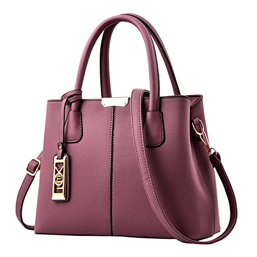 MODSGUE Mode Handtasche Einfache Tasche Große Kapazität Eine Schulter Frauen Tasche Nylon Damen Umhängetaschen Für Damen (Purple, One Size) von MODSGUE