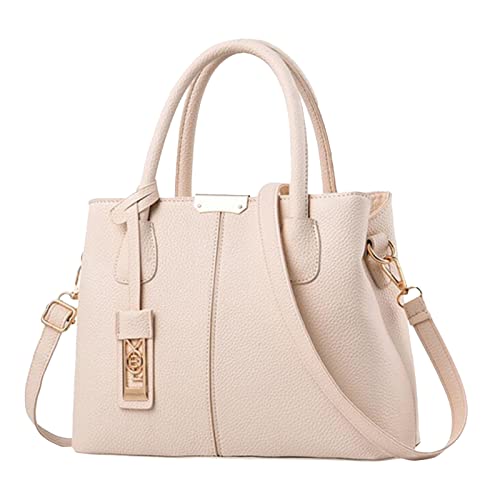 MODSGUE Mode Handtasche Einfache Tasche Große Kapazität Eine Schulter Frauen Tasche Nylon Damen Umhängetaschen Für Damen (White, One Size) von MODSGUE