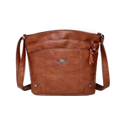 MODSGUE Umhängetasche weichem mit Taschen großer Kapazität. Umhängetasche. Einfache trendige Retro-Umhängetasche mit Taschen großer Kapazität Umhängetaschen Herren (B, One Size) von MODSGUE