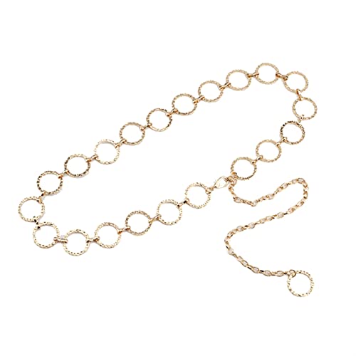 Taillenkette Gürtel Damen Bauchkette Gürtel 1 stücke Retro Damen Taille Kette Gold Silber Metall Dame Einfache Gürtel Frauen Gürtel Kleid Zubehör Bauch Taille Kette Körper Schmuck Bauchkette Schmuck ( von MOEENS