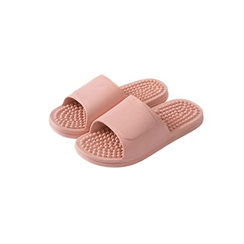 MOEIDO Pantoffeln für Damen Bathroom Women Slippers Summer Sandals Couple Slides Flip Flops Home Indoor Non Slip Sandals And Slippers Open Toe (Color : Pink, Size : 42-43) von MOEIDO