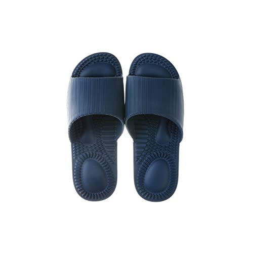 MOEIDO Pantoffeln für Damen Summer Massage Sandals Women Home Indoor Bath Bathroom Anti-slip Deodorant Thick Bottom Slippers Men Massage Slippers (Color : Blue, Size : 40-42) von MOEIDO