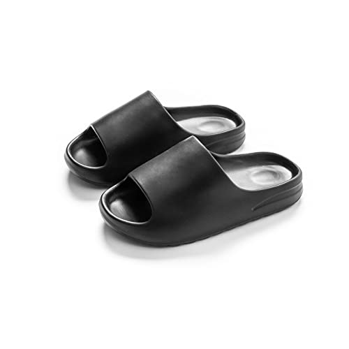 MOEIDO Pantoffeln für Damen Thick-Soled Slippers Breathable Flip Flops Men Summer Beach Slides Slippers Cool Sandals Women Shoes (Color : Black, Size : 40-41(fit 39-40)) von MOEIDO