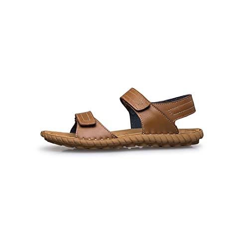 MOEIDO Sandale Men Summer Sandals Luxury Sandals for Men Super Lightweight Fashion Beach Shoes Classic Men Sandals (Color : Bruin, Size : 39 EU) von MOEIDO