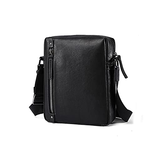 MOEIDO Umhängetasche 1 stück männlich echtes leder schwarzer umhängetasche männer umhängetaschen for männer kuh leder crossbody taschen schwarz von MOEIDO